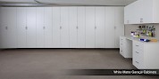 White Matte Custom Garage Cabinets
